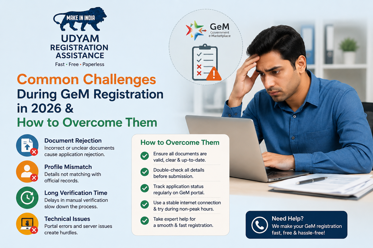 Common Challenges |During GeM Registration in 2026 &| How to Overcome Them